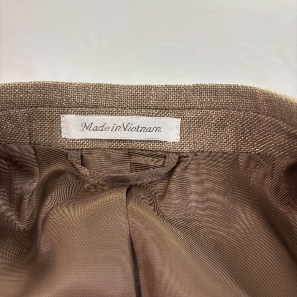 Lauren Ralph Lauren UltraFlex Blazer Mens 44L Tan Linen Blend Sport Coat NWT - Picture 6 of 12